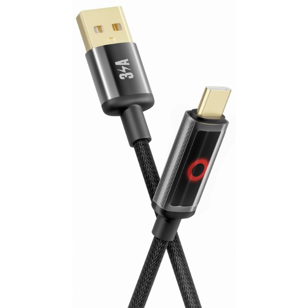 Фото - Кабель YOKI SMART PULSE Type-C 3A 1.2m Black (SM33)